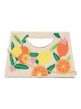 ALESSIA BIANCHI Beaded Lemon Clutch